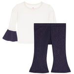 2pc Navy Leopard Trumpet Set - Denny's
