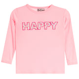 Happy Floral Long Sleeve Rib Shirt