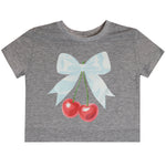 Short Sleeve Blue Bow Cherry - Denny's