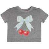 Short Sleeve Blue Bow Cherry - Denny's