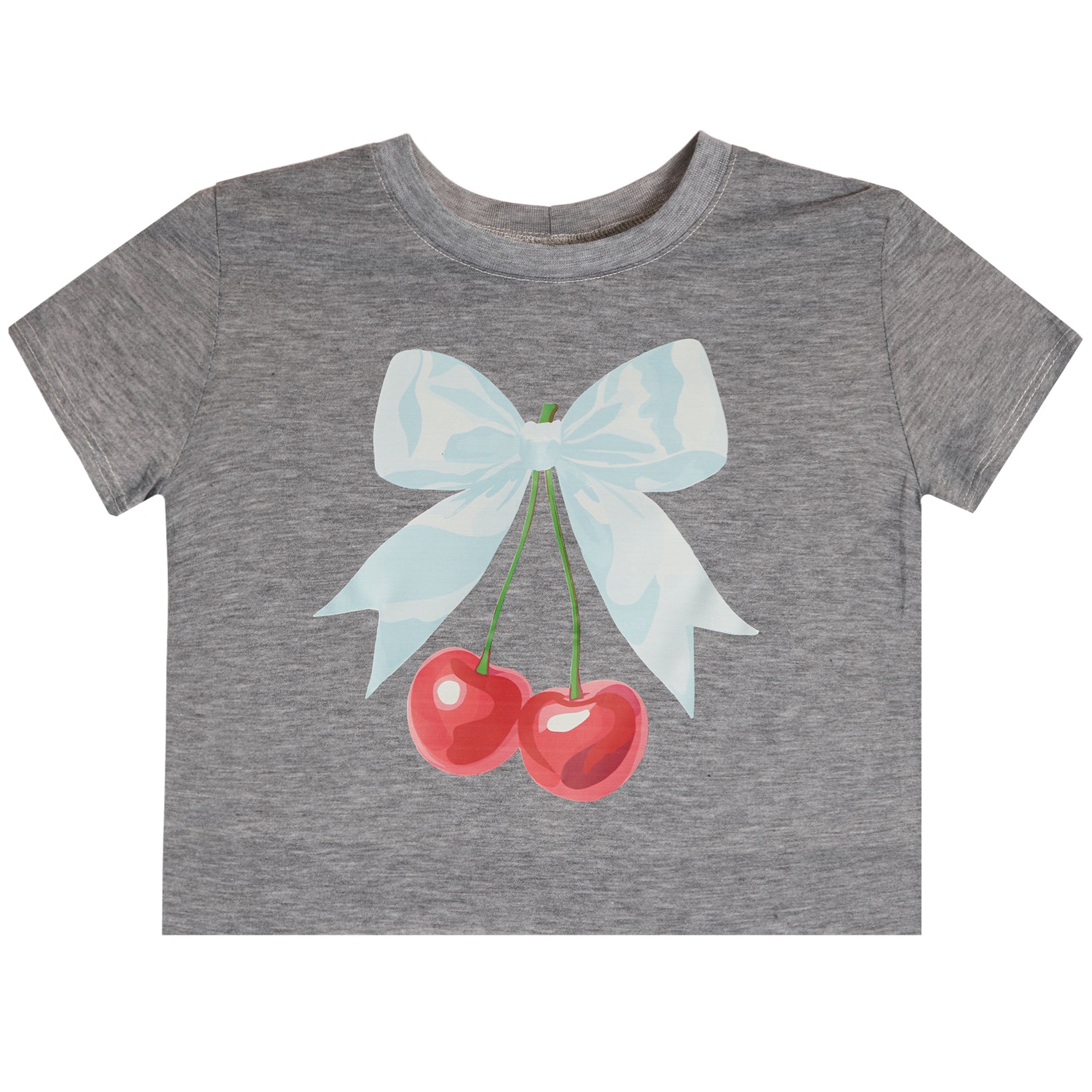Short Sleeve Blue Bow Cherry - Denny's