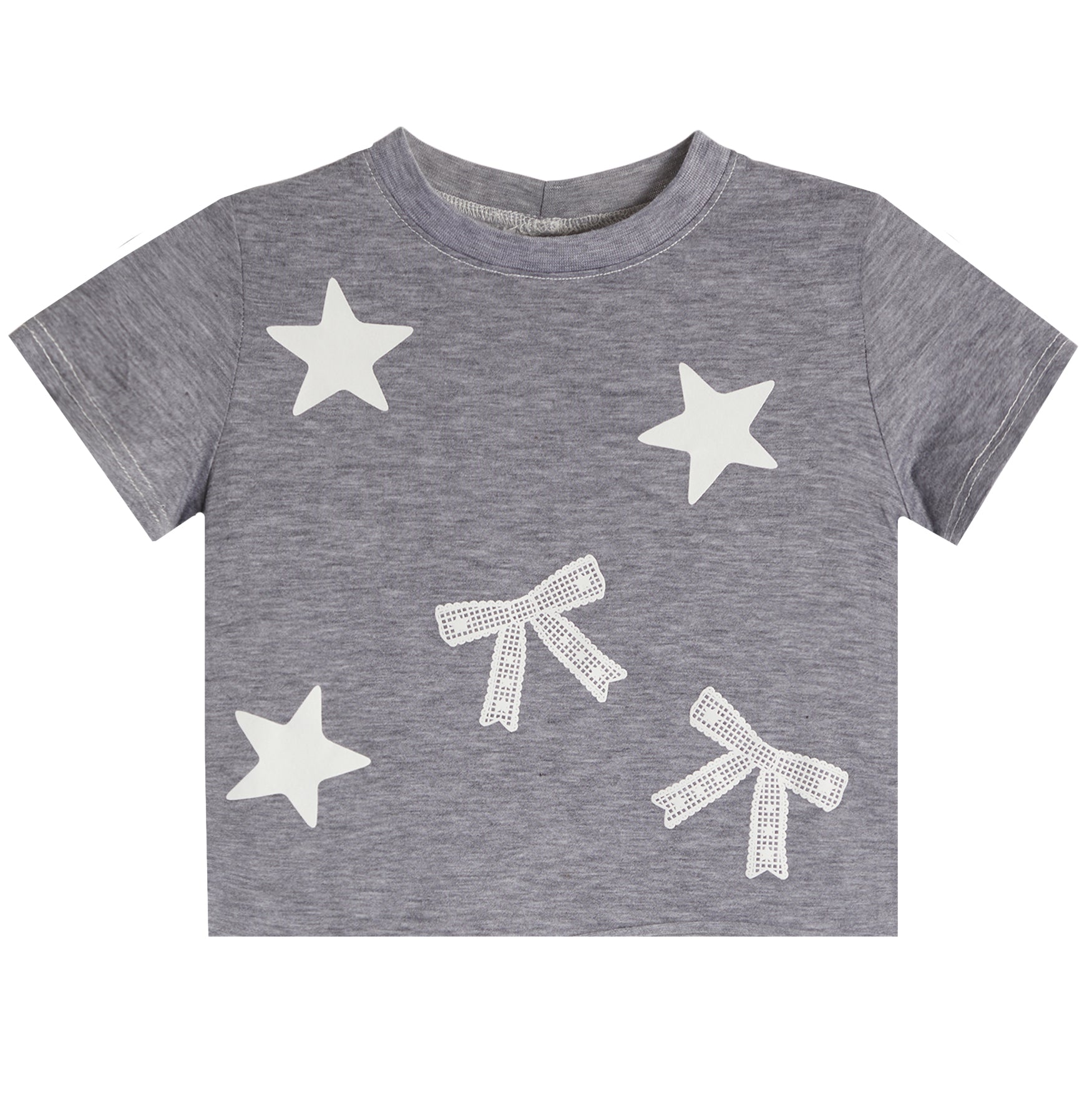 Allover Stars And Bows Short Sleeve Tee - Denny's
