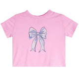 Short Sleeve Tee With Blue Bow - Denny's