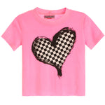 Checked Heart Cropped Tee - Denny's