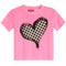 Checked Heart Cropped Tee - Denny's