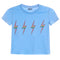 Ombre Checkered Bolts Crop Tee - Denny's