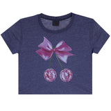Short Sleeve Tee With Pink Disco Cherry