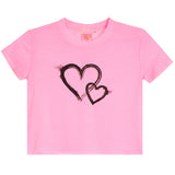 Double Black Heart Short Sleeve Tee