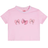 Short Sleeve Tee With Three Multi Bows