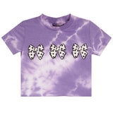 Short Sleeve Tie Dye Cloud With Polka Dot Bows