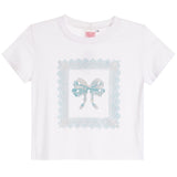Lace Bow Short Sleeve Tee