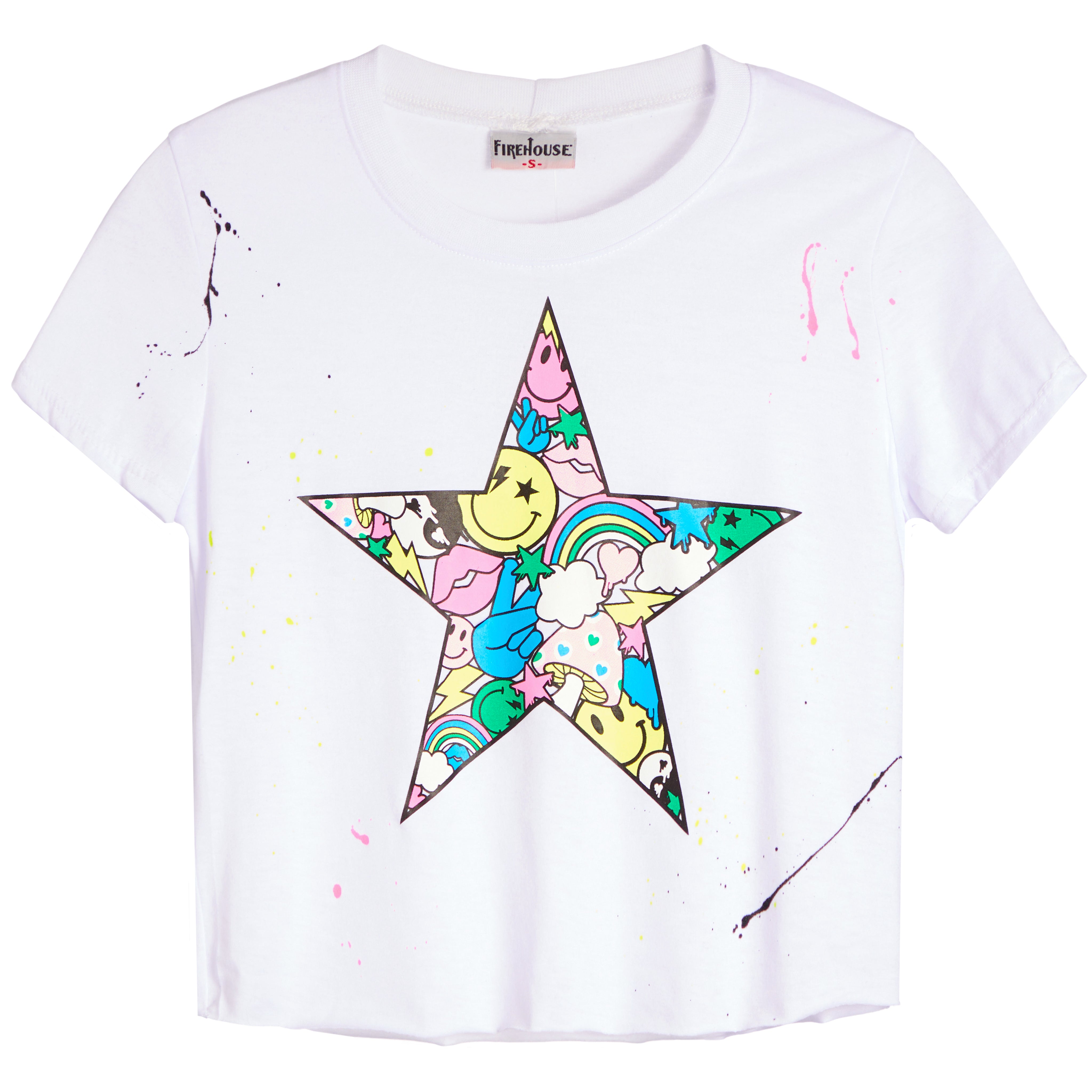 Love Rainbow Star Splatter Tee - Denny's