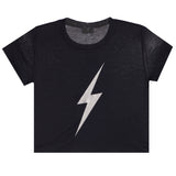 Short Sleeve Tee With Silver Bolt