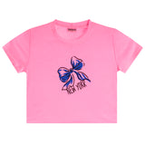 New York Blue Bow Tee - Denny's