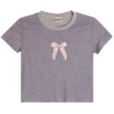 Pink Bandana Bow Short Sleeve Tee