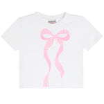 Pink Gingham Bow Short Sleeve Tee - Denny's