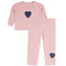 Mauve 2pc Hacci Denim Heart Set