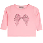 Long Sleeve With Pink And Black Bow - Denny's