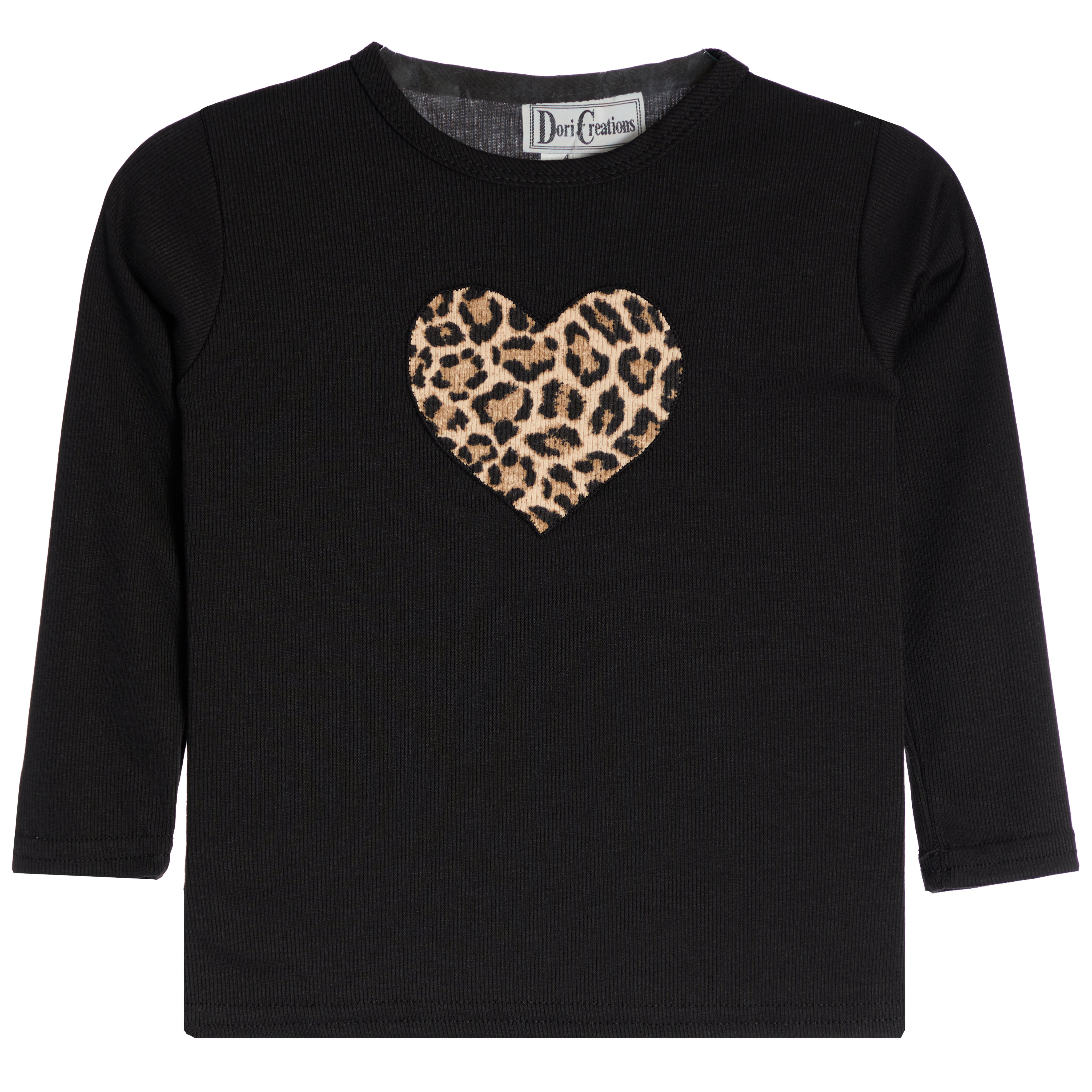 Leopard Heart Long Sleeve Shirt - Denny's