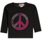 Multi Color Peace Sign Long Sleeve Rib Shirt - Denny's