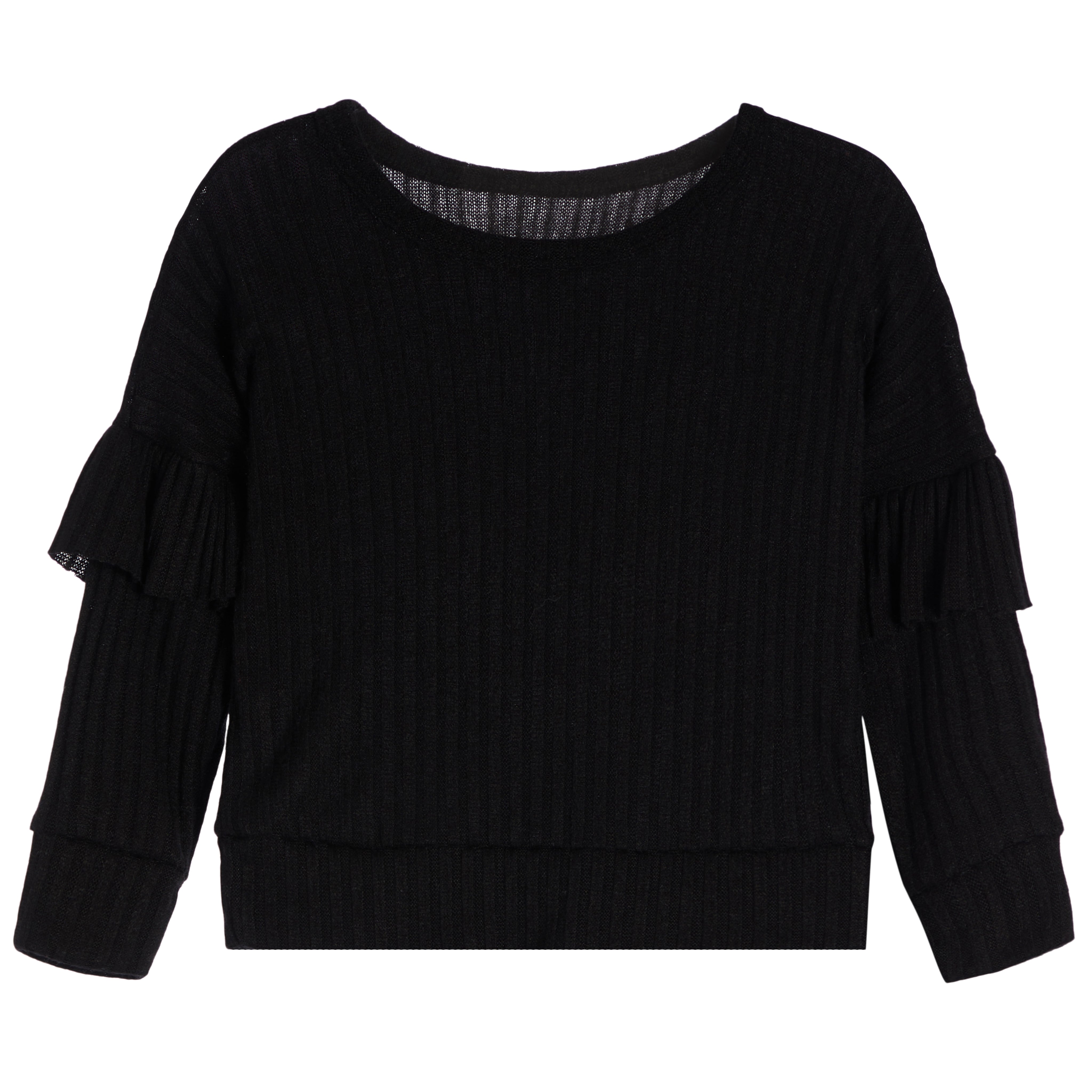 Drop Shoulder Ruffle Sweatshirt - Denny's