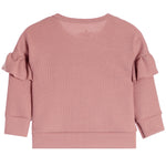Drop Shoulder Ruffle Sweatshirt - Denny's