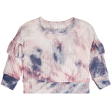 Drop Shoulder Orchid Tie Dye Waffle Sweatshirt - Denny's