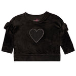 2pc Drop Shoulder Velour Heart Legging Set - Denny's