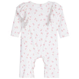 Ribbed Bow Ruffle Shoulder Coverall - Denny's