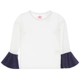Contrast Flare Sleeve Top - Denny's