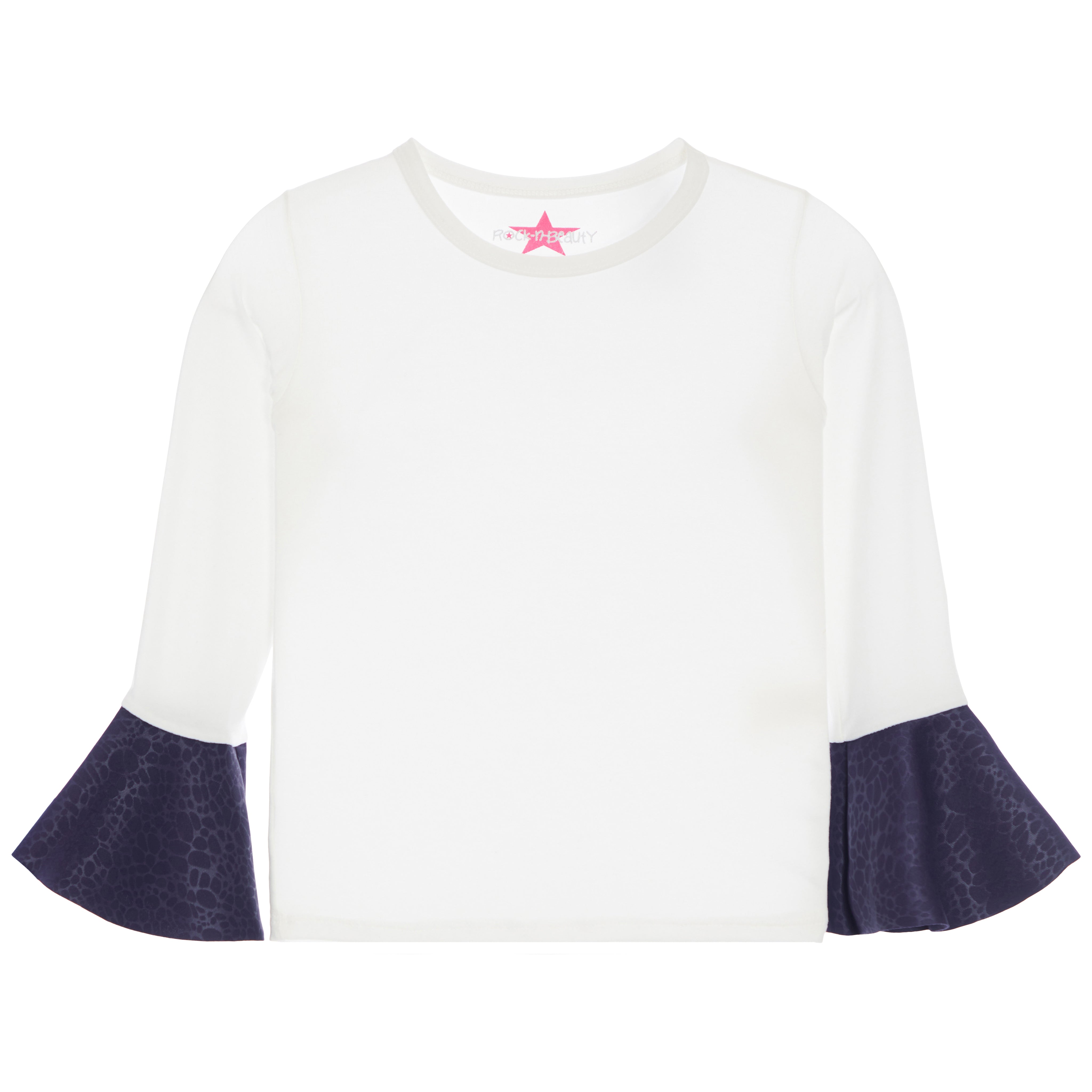 Contrast Flare Sleeve Top - Denny's