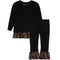 Leopard Ruffle Sweatshirt & Trumpet Pant Set - Denny's