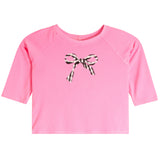 3/4 Sleeve Gingham Bow Top - Denny's