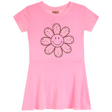 Short Sleeve Dress With Flower Bandana