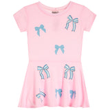 Short Sleeve Bow Dress