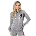 3D Plush Bolt Zip Hoodie - Denny's