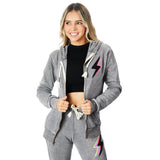 3D Plush Bolt Zip Hoodie - Denny's
