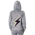 3D Plush Bolt Zip Hoodie - Denny's