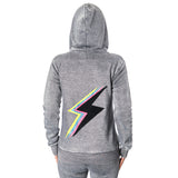 3D Plush Bolt Zip Hoodie - Denny's