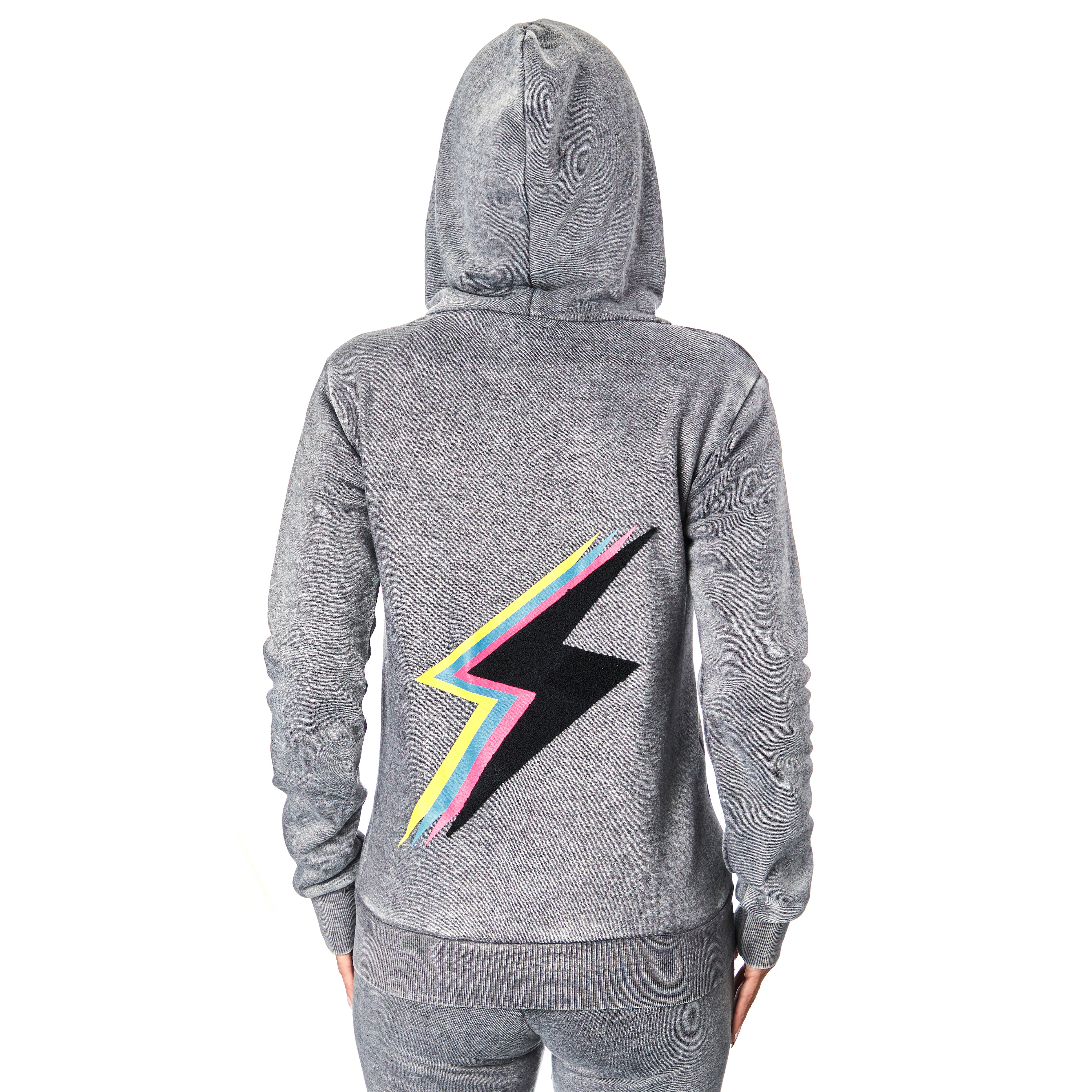 3D Plush Bolt Zip Hoodie - Denny's