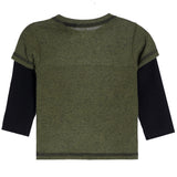 Speckle 2fer With Rib Sleeves