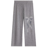 Navy Gingham Bow Wide Leg Pant - Denny's