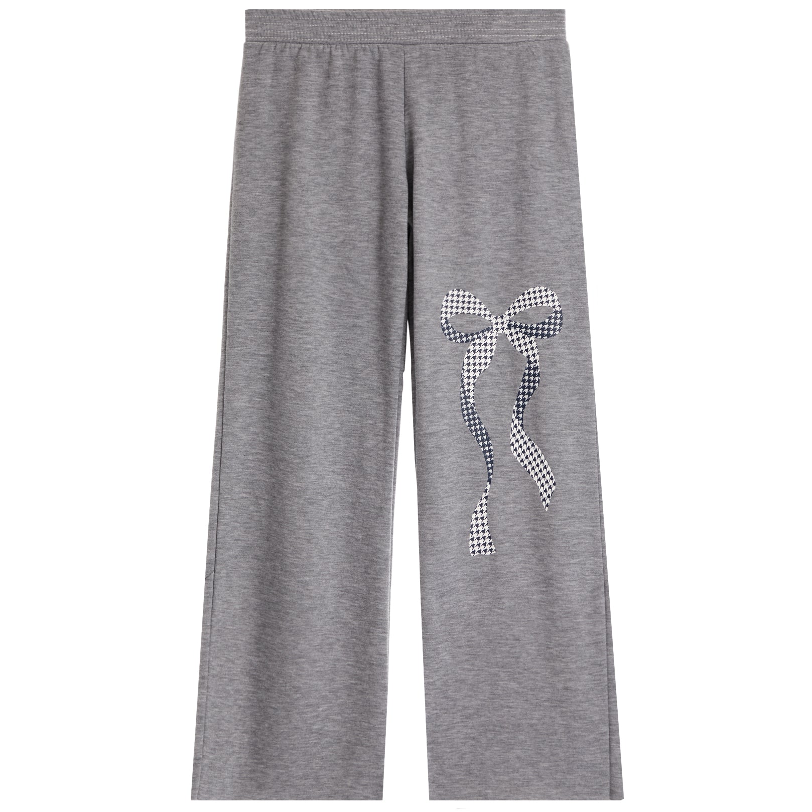 Navy Gingham Bow Wide Leg Pant - Denny's