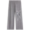 Navy Gingham Bow Wide Leg Pant - Denny's