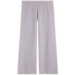 Light gray heathered wide-leg lounge pants with an elastic waistband, shown flat against a white background.