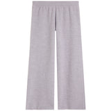 Light gray heathered wide-leg lounge pants with an elastic waistband, shown flat against a white background.