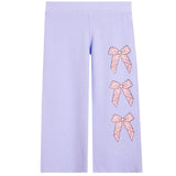 3 Bows Reverse Fleece Wide Leg Pant
