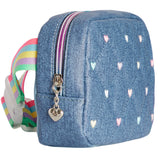 Denim Embroidered Hearts Fanny Pack - Denny's