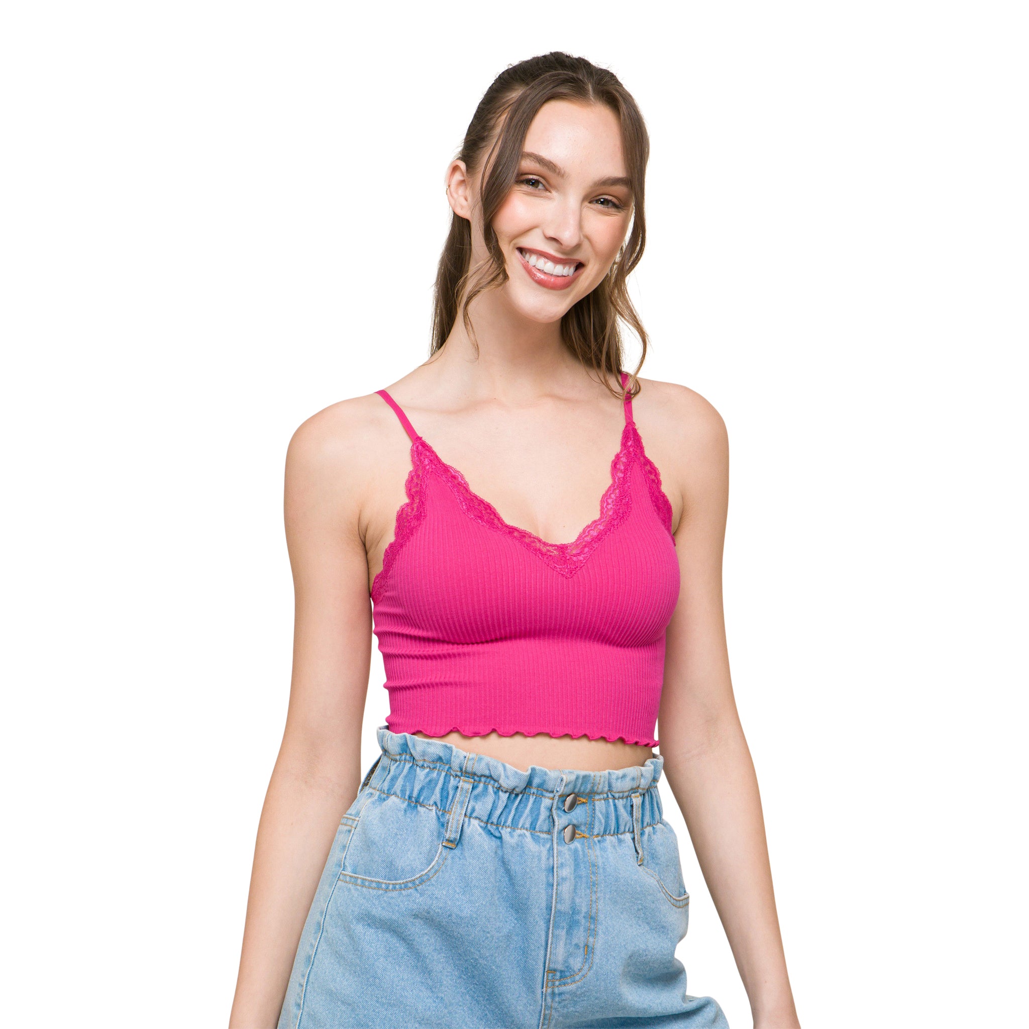 Lace Trim Tank - Denny's