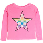 Checked Star Cropped Sweatshirt - Denny's
